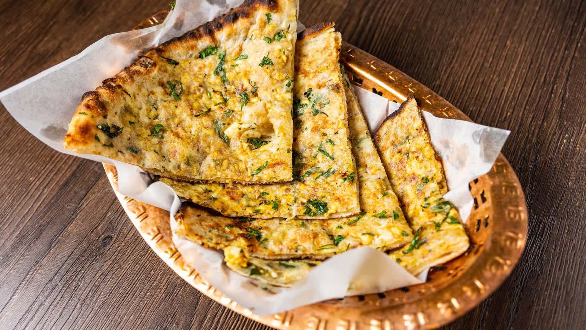 ORDER ONLINE NOW! Spinach Paneer Naan